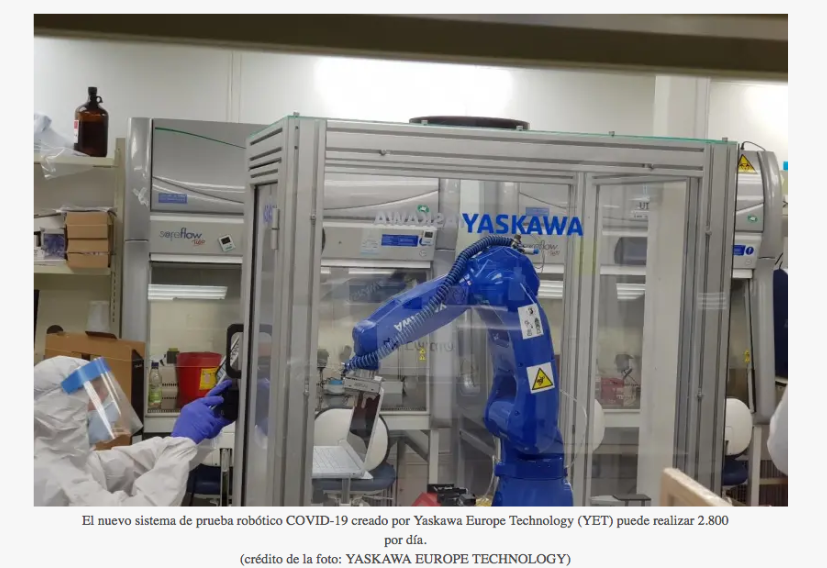 Robot alivia a los trabajadores de laboratorio, procesa pruebas de coronavirus en un tiempo rápido
