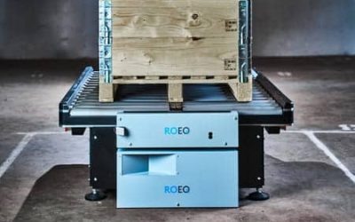 ROEQ presenta GuardCom para transferir productos entre AMR y cinta transportadora
