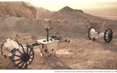 DuAxel, el primer robot de la NASA que hará rápel por los cráteres de Marte