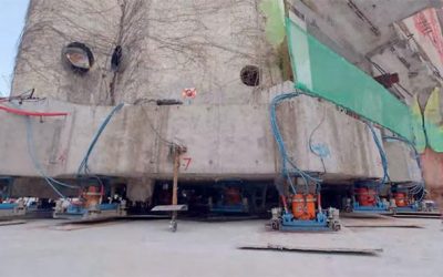 La robótica hace caminar a un edificio de 7.600 toneladas en Shanghái