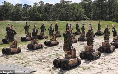 Los Infantes de Marina de los EE. UU. Disparan contra Robots Autónomos.