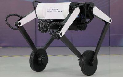 Presentan en China un robot capaz de realizar saltos mortales