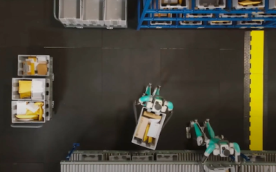 Compañía de robótica muestra robots haciendo tareas pesadas en almacenes