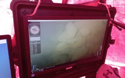 Un robot sumergible evalúa el sedimento acumulado en el fondo del dique Potrerillos