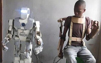 Nigeria: adolescente de 17 años construyó un robot a base de restos de basura