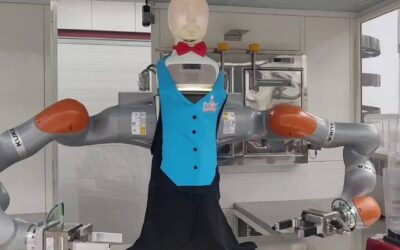 BRILLO es un robot bartender que prepara cualquier trago mientras estudia tu estado de ánimo
