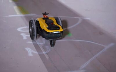 El robot grafitero de HP que indica dónde hay que construir las paredes según los planos