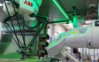 EAC Packaging presenta un nuevo robot clasificador de botellas con cambio de formato instantáneo