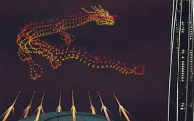 El alucinante dragón creado por más de 1.000 drones