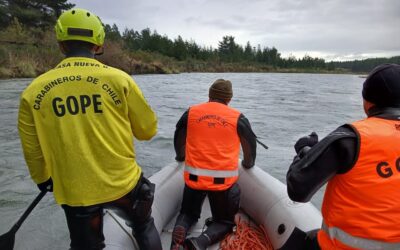 GOPE continúa búsqueda de Víctor Soto en el río Nilalhue con apoyo de robot submarino