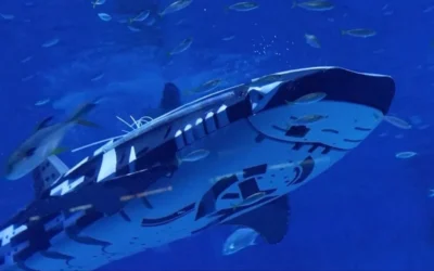 Mide 5 metros, pesa 350 kilos y es la primera ballena robótica de la historia
