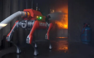 El robot que quiere jubilar a los bomberos: un ‘perro’ diseñado para apagar incendios lanzando 40 litros de agua por segundo